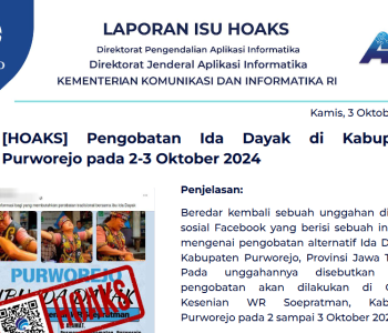 Isu Hoaks 3 Oktober 2024