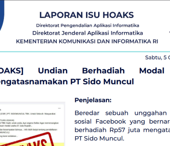 Isu Hoaks 5 Oktober 2024