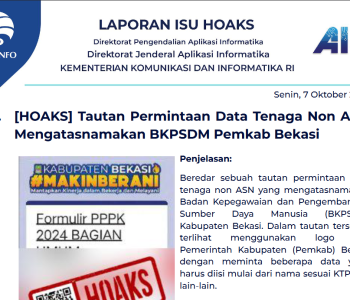 Isu Hoaks 7 Oktober 2024