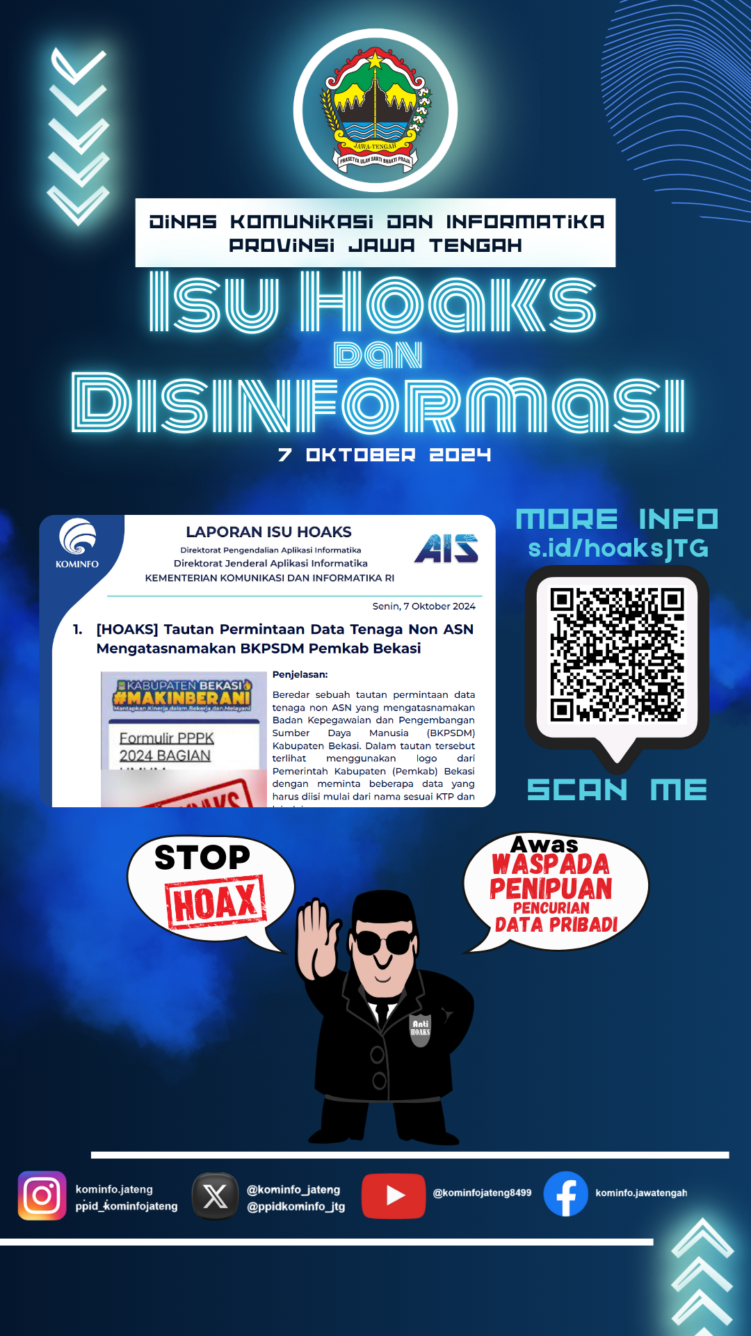 Isu Hoaks & Disinformasi 7 Oktober 2024 Grafis