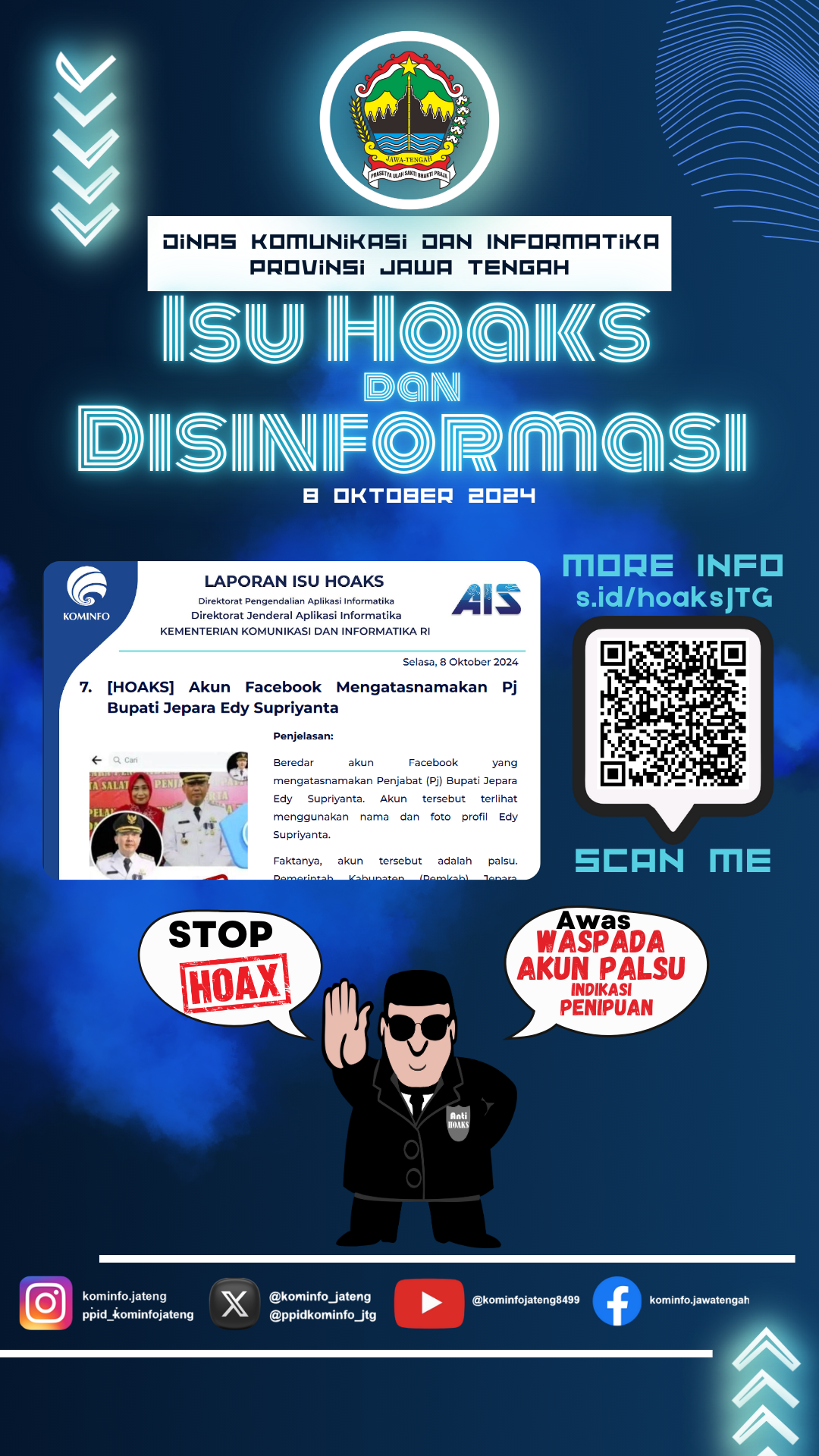 Isu Hoaks & Disinformasi 8 Oktober 2024 GRafis