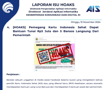 Isu Hoaks 10 November 2024