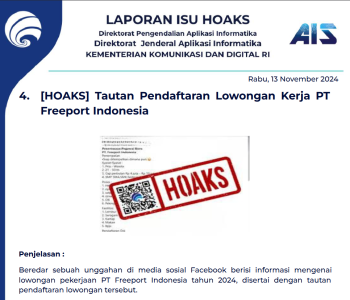 Isu Hoaks 13 November 2024