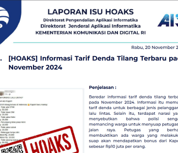 Isu Hoaks 20 November 2024