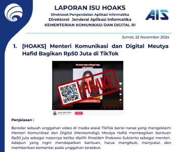 Isu Hoaks 22 November 2024