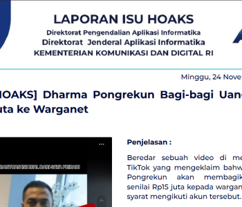 Isu Hoaks 24 November 2024