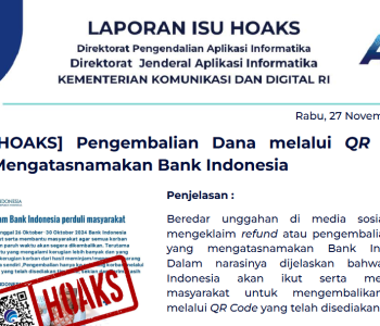 Isu Hoaks 27 November 2024