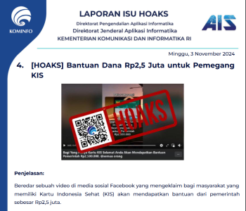 Isu Hoaks 3 November 2024