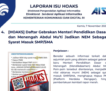Isu Hoaks 7 November 2024