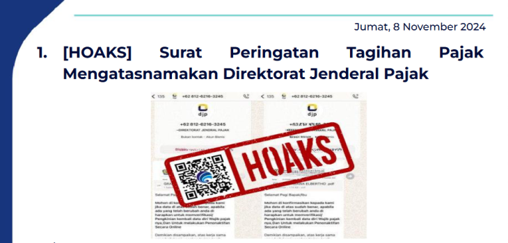 Isu Hoaks 8 November 2024