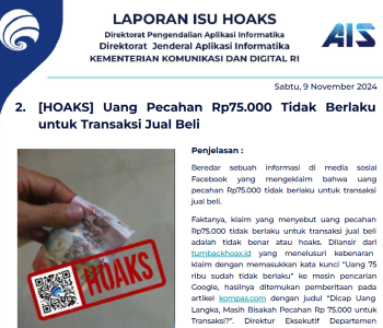Isu Hoaks 9 November 2024