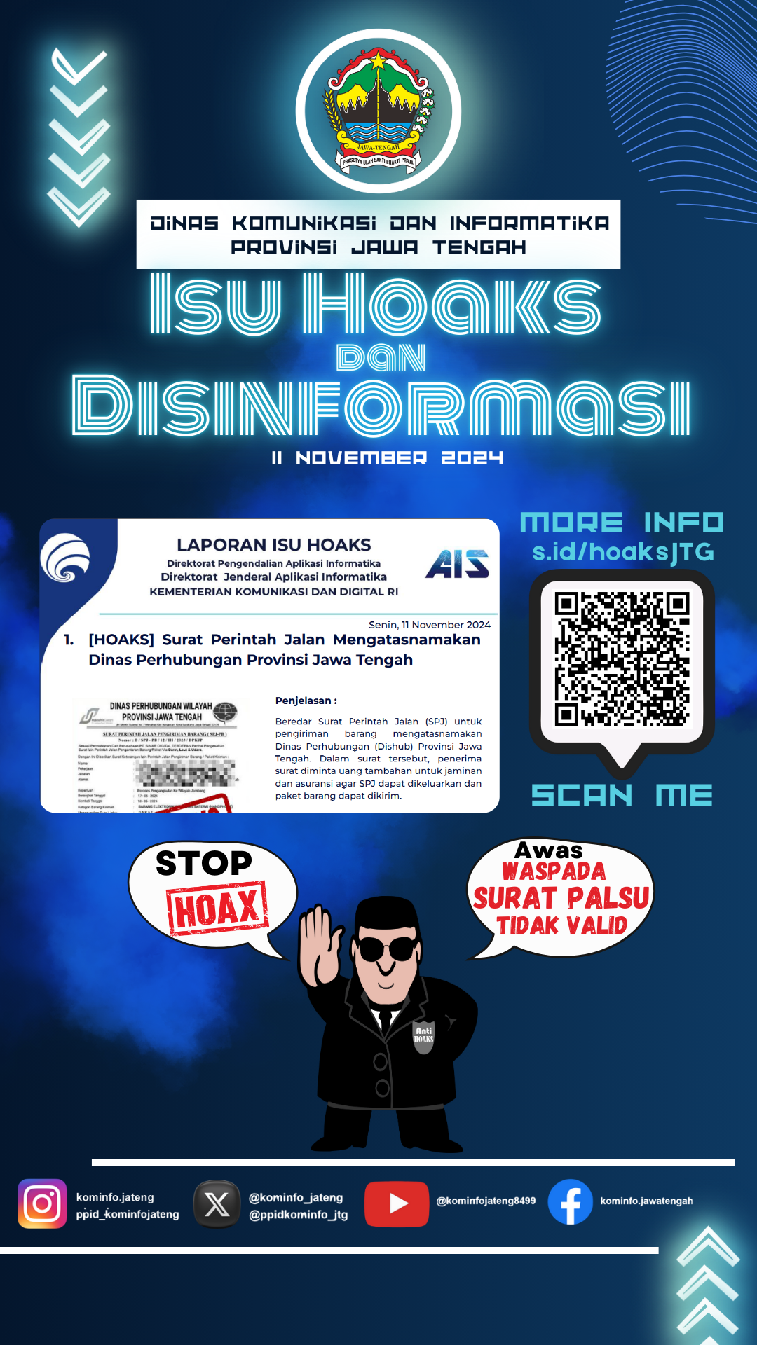 Isu Hoaks & Disinformasi 11 November 2024 Grafis