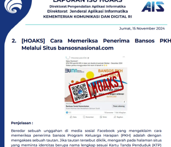 Isu Hoaks & Disinformasi 15 November 2024