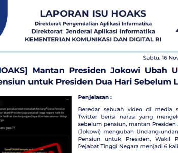 Isu Hoaks & Disinformasi 16 November 2024