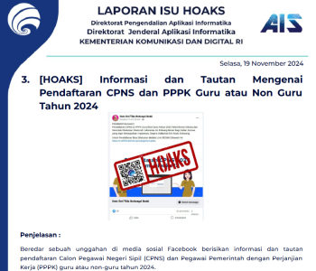 Isu Hoaks & Disinformasi 19 November 2024