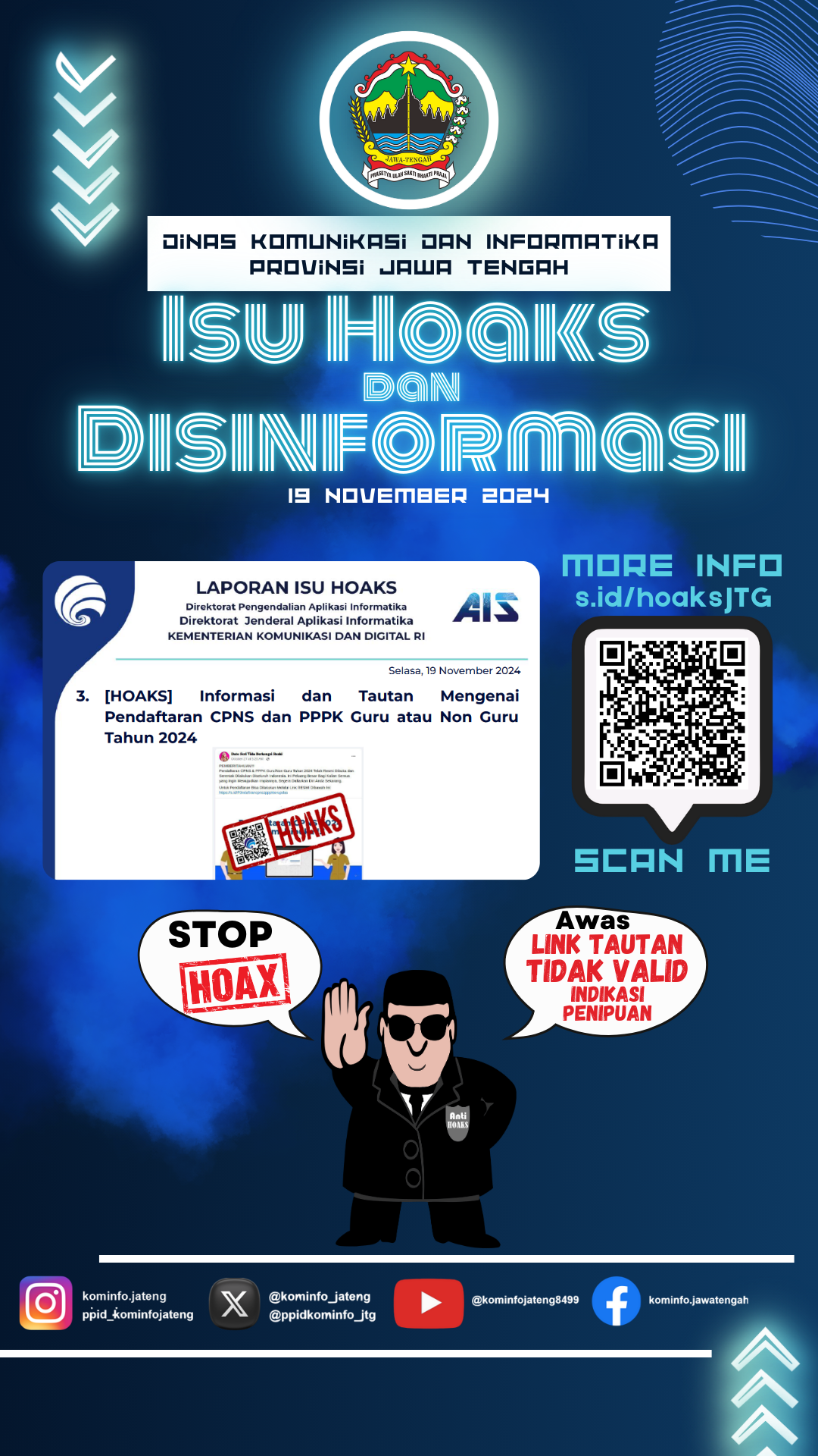 Isu Hoaks & Disinformasi 19 November 2024 Grafis