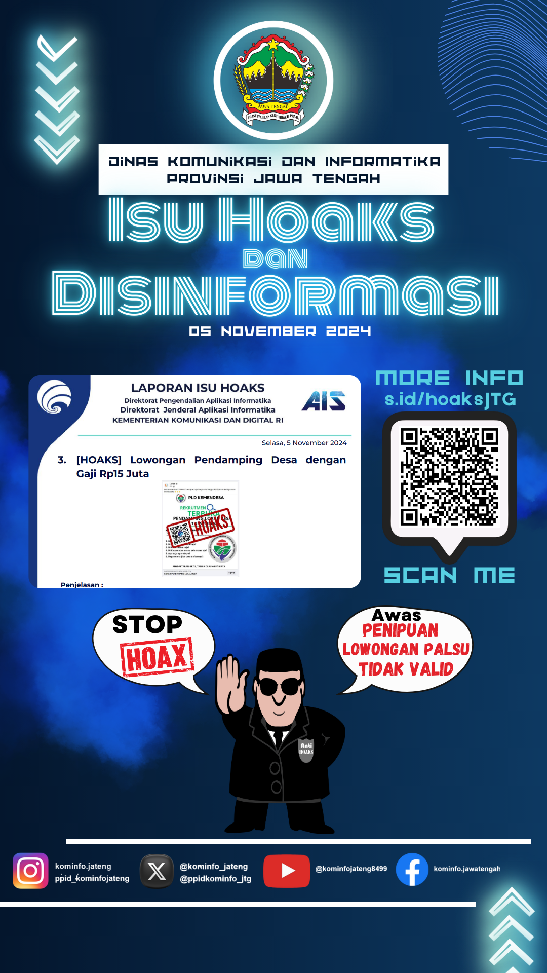Isu Hoaks & Disinformasi 5 November 2024 Grafis