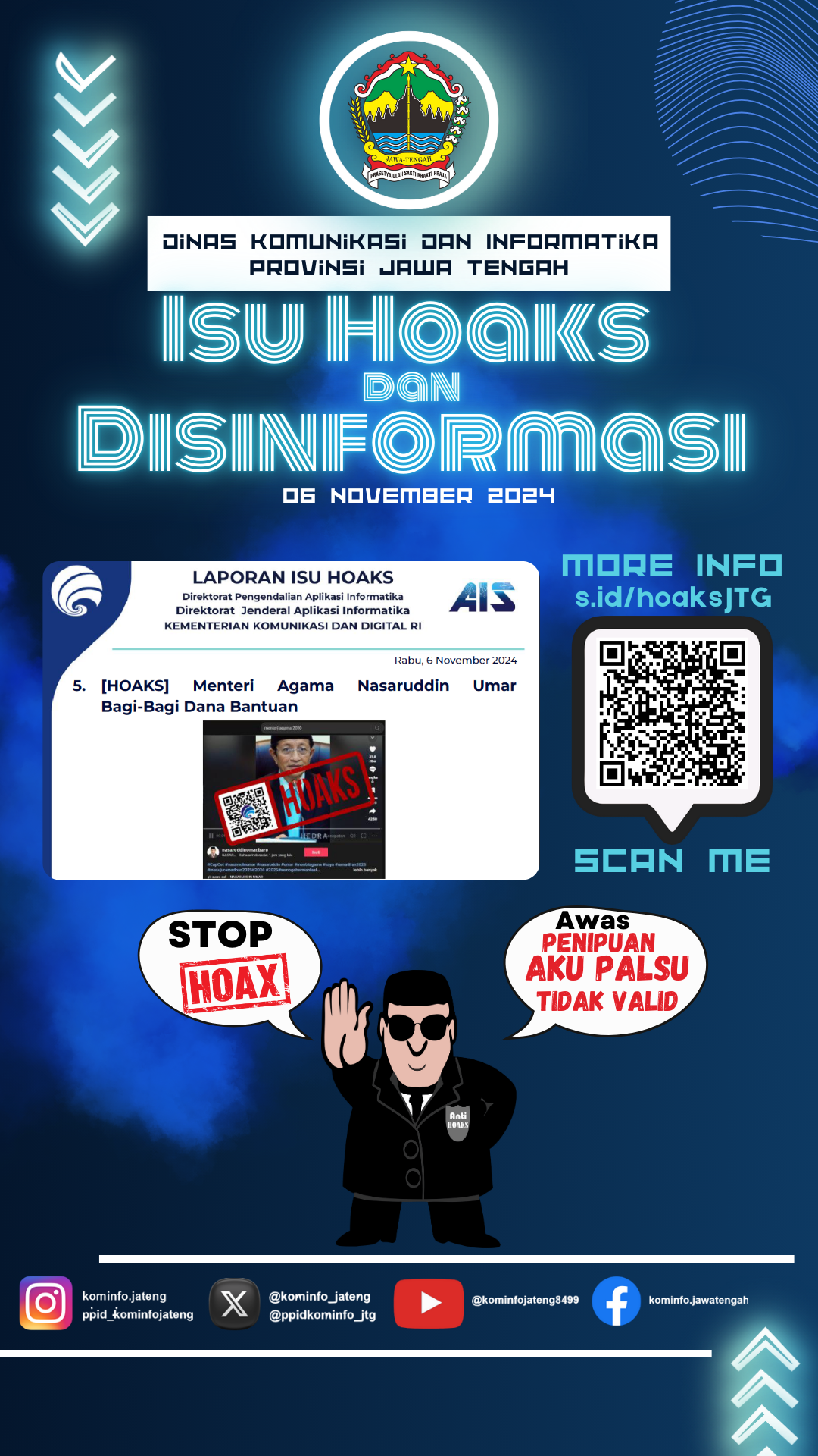 Isu Hoaks & Disinformasi 6 November 2024 Grafis