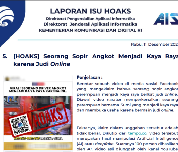 Isu Hoaks 11 Desember 2024