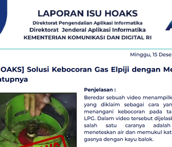 Isu Hoaks 15 Desember 2024
