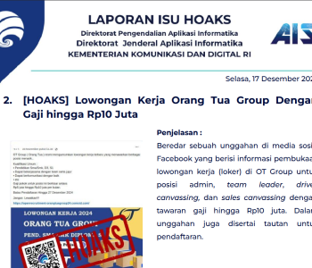 Isu Hoaks 17 Desember 2024