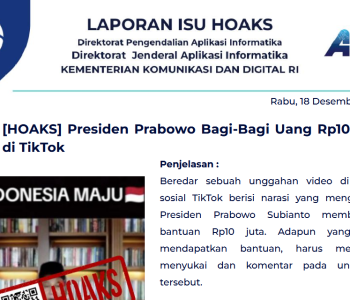 Isu Hoaks 18 Desember 2024