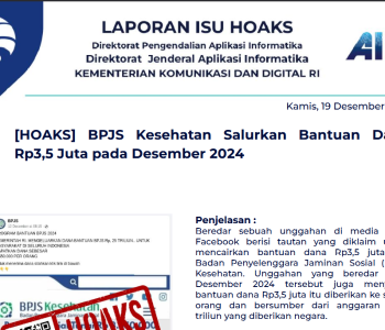 Isu Hoaks 19 Desember 2024