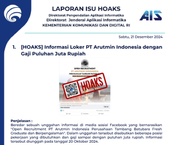 Isu Hoaks 21 Desember 2024