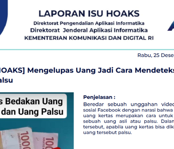 Isu Hoaks 25 Desember 2024
