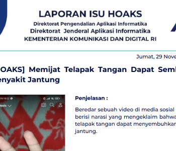 Isu Hoaks 29 November 2024