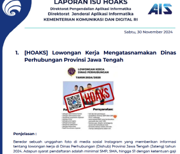 Isu Hoaks 30 November 2024