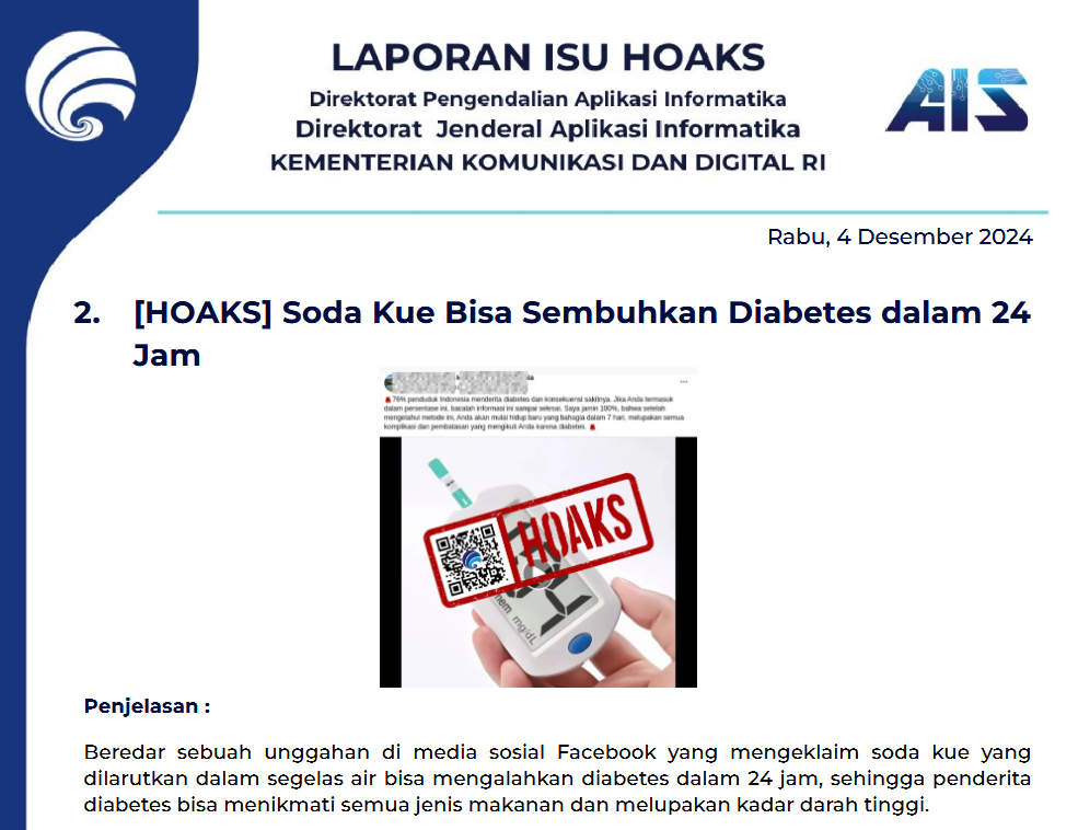 Isu Hoaks 4 Desember 2024
