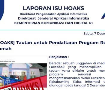 Isu Hoaks 7 Desember 2024