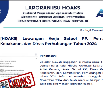 Isu Hoaks 9 Desember 2024