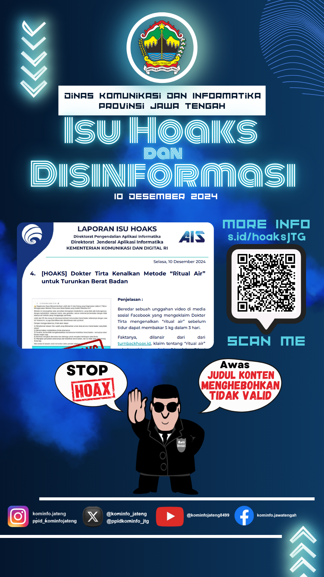 Isu Hoaks & Disinformasi 10 Desember 2024 Grafis