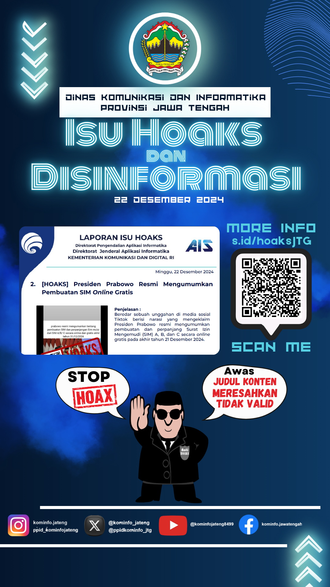 Isu Hoaks & Disinformasi 22 Desember 2024 Grafis