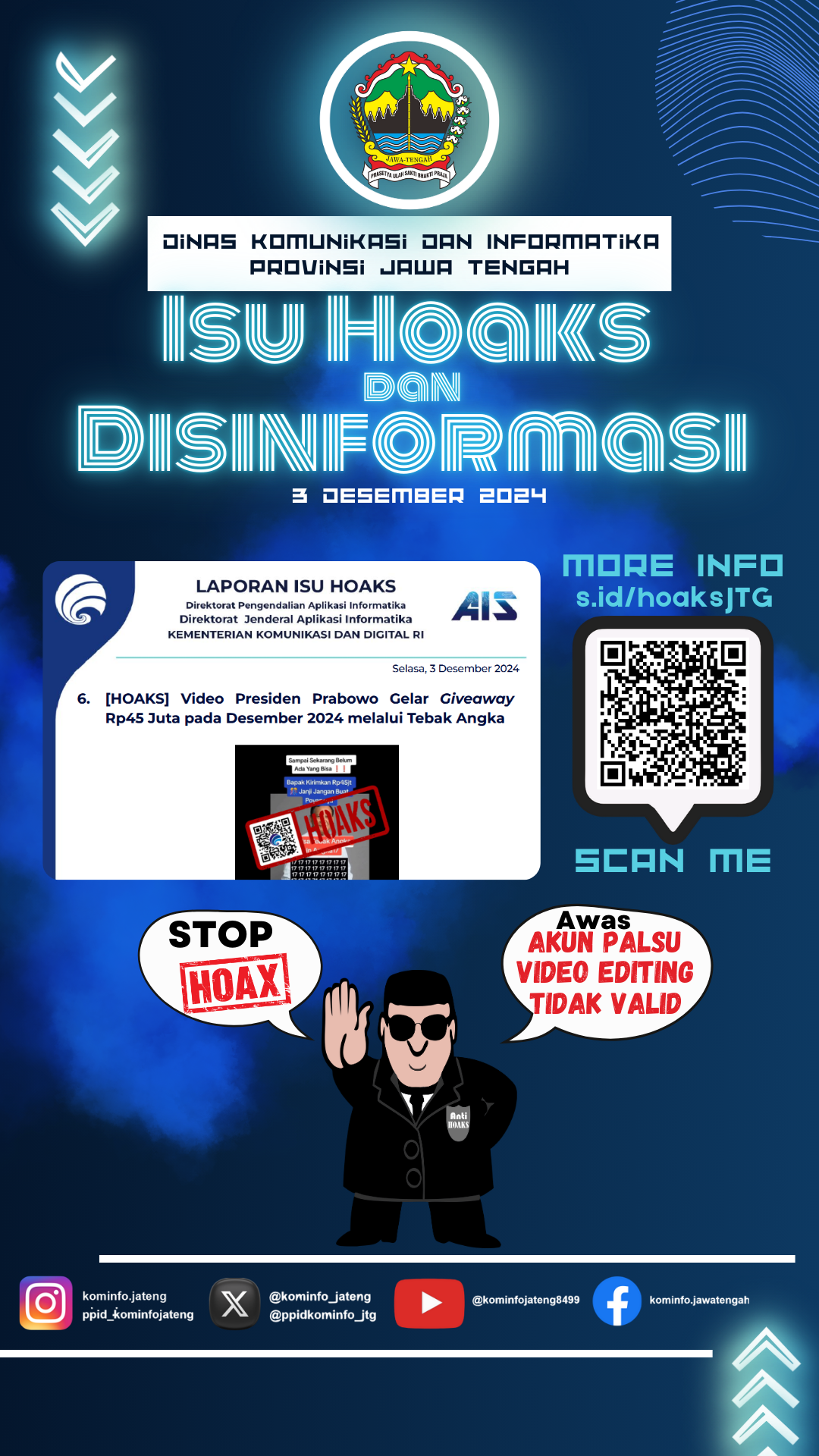 Isu Hoaks & Disinformasi 3 Desember 2024 Grafis