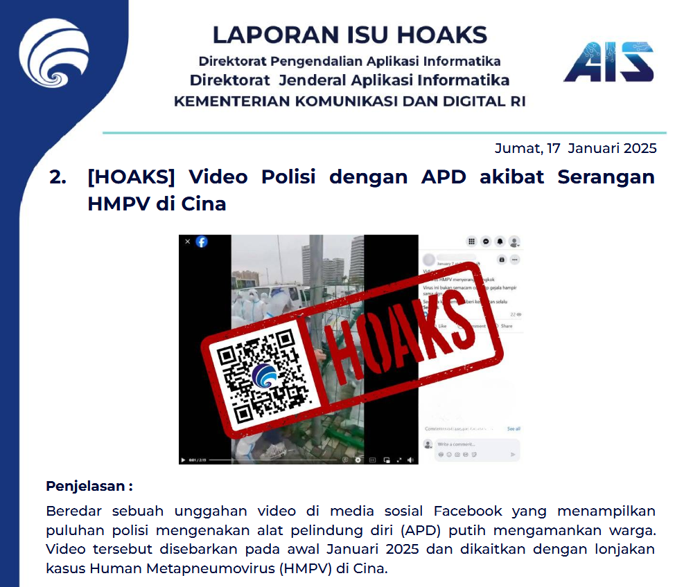 Isu Hoaks 17 Januari 2025