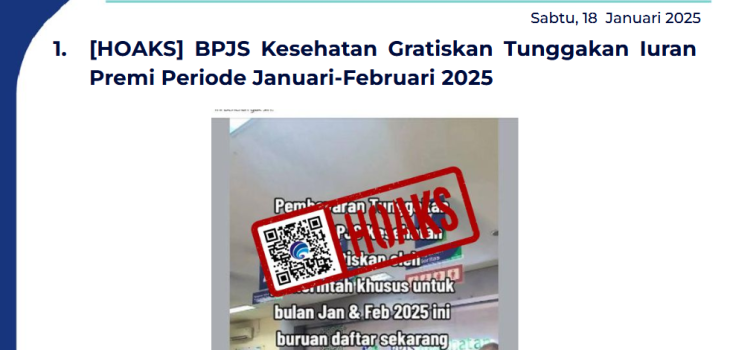 Isu Hoaks 18 Januari 2025