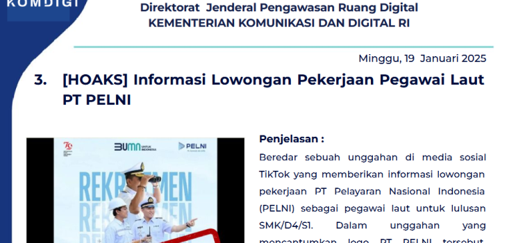 Isu Hoaks 19 Januari 2025