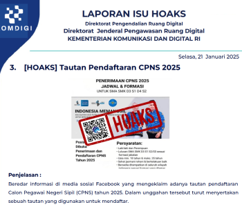 Isu Hoaks 21 Januari 2025