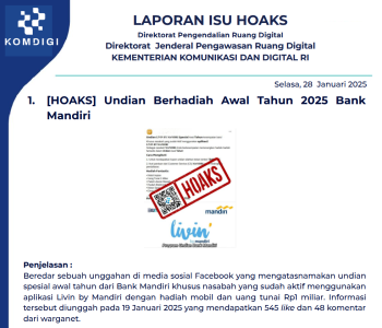 Isu Hoaks 28 Januari 2025