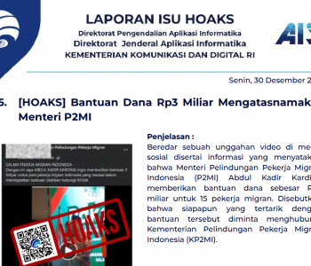 Isu Hoaks 30 Desember 2024