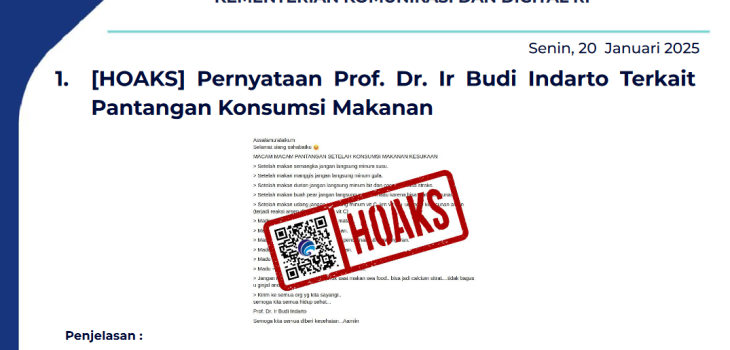 Isu Hoaks & Disinformasi 20 Januari 2025
