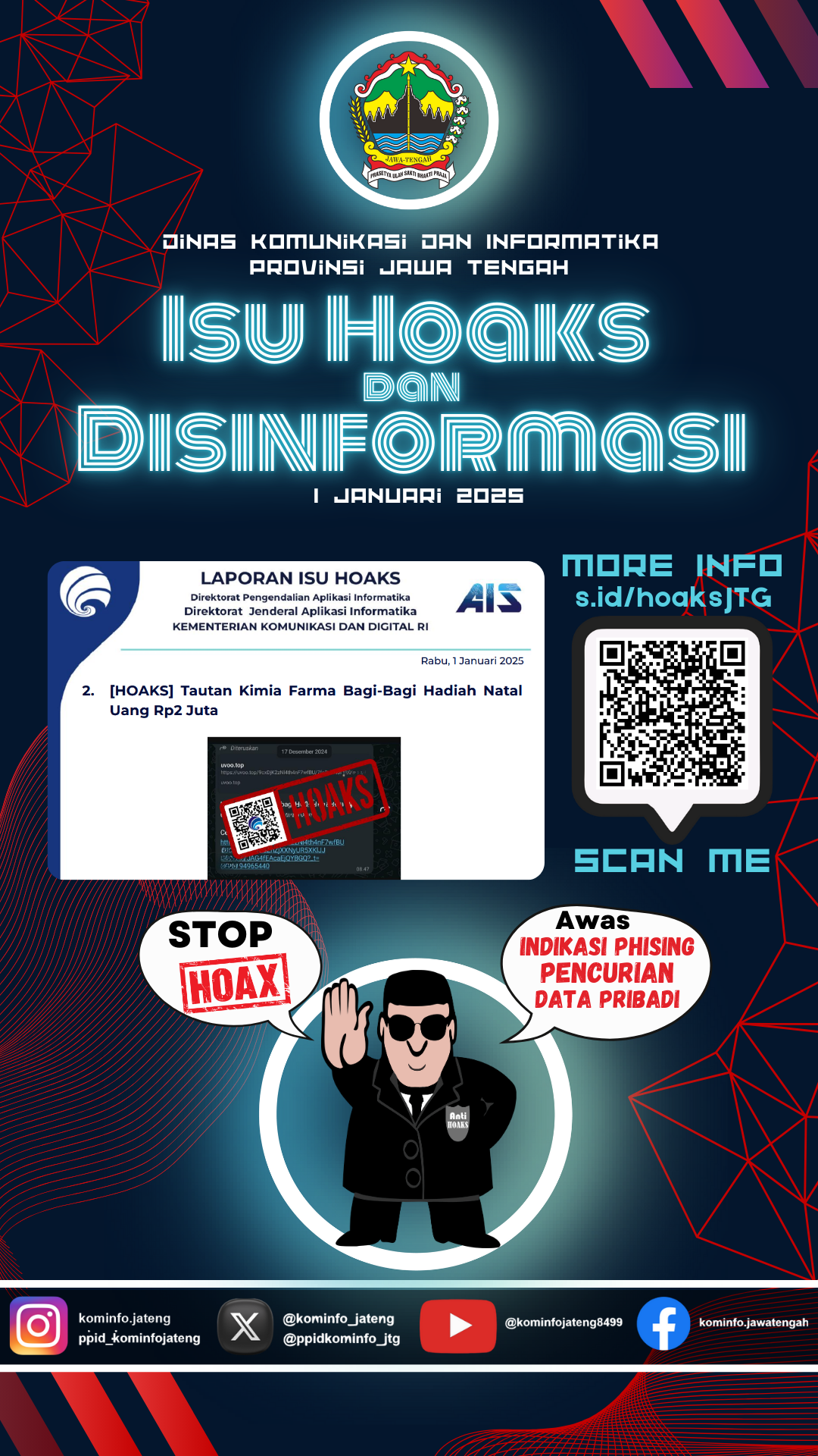 su Hoaks dan Disinformasi 1 Januari 2025 Grafis