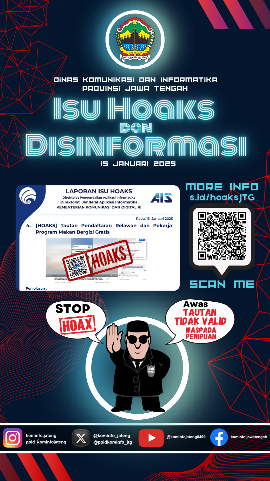 Isu Hoaks dan Disinformasi 15 Januari 2025 Grafis