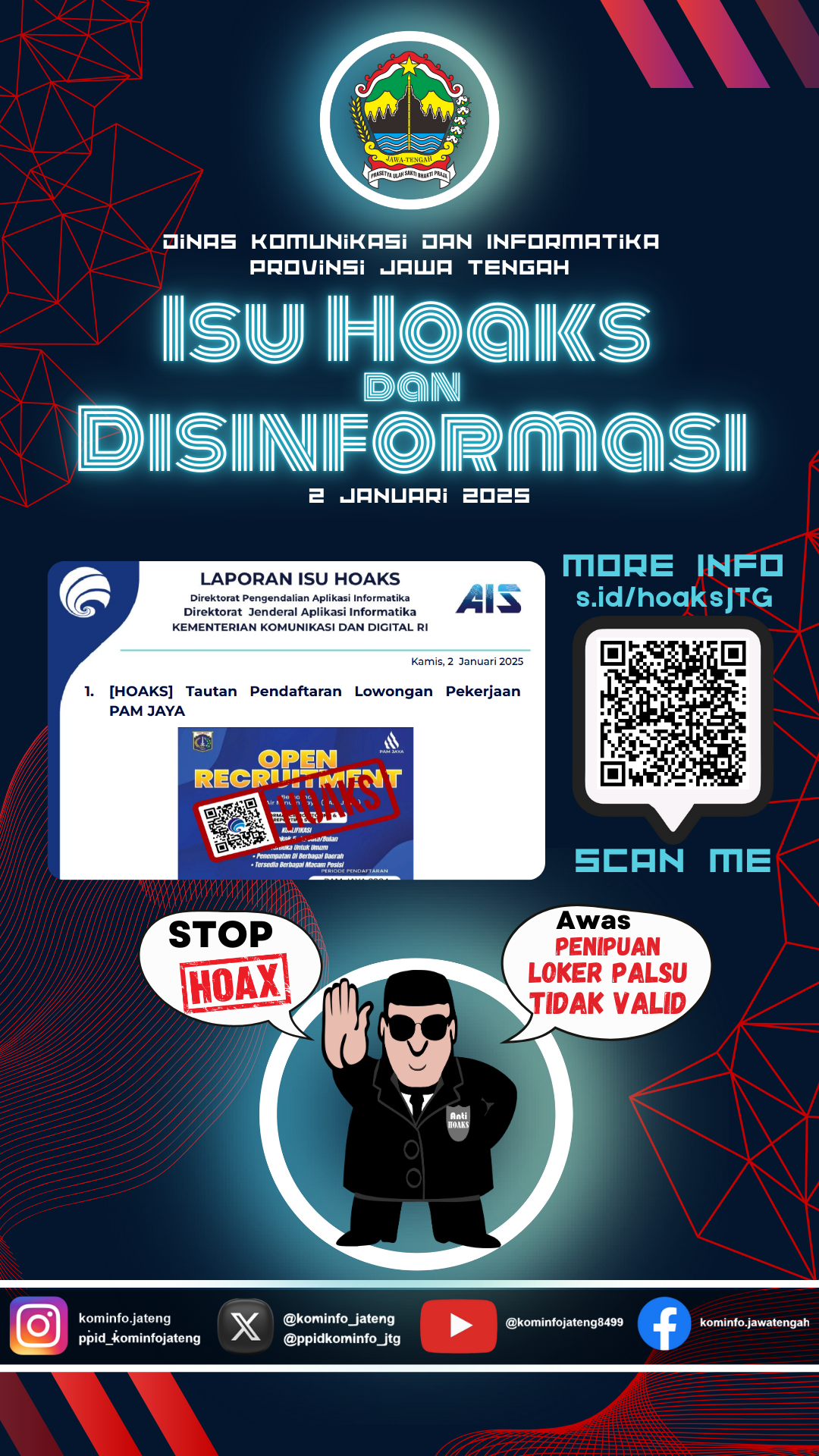 Isu Hoaks dan Disinformasi 2 Januari 2025 grafis