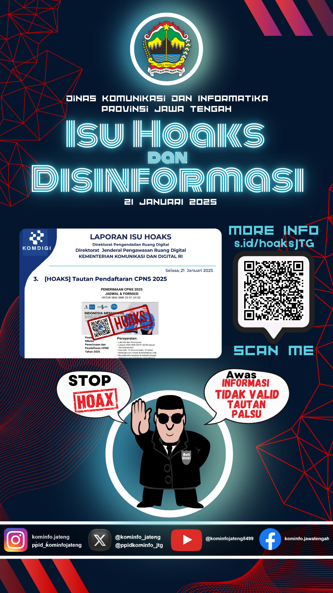 Isu Hoaks dan Disinformasi 21 Januari 2025 Grafis