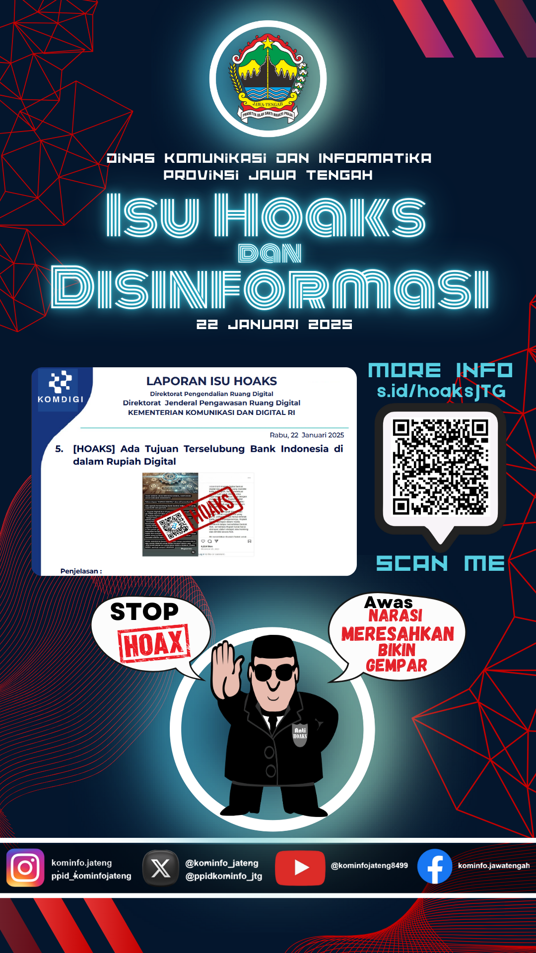 Isu Hoaks dan Disinformasi 22 Januari 2025 Grafis