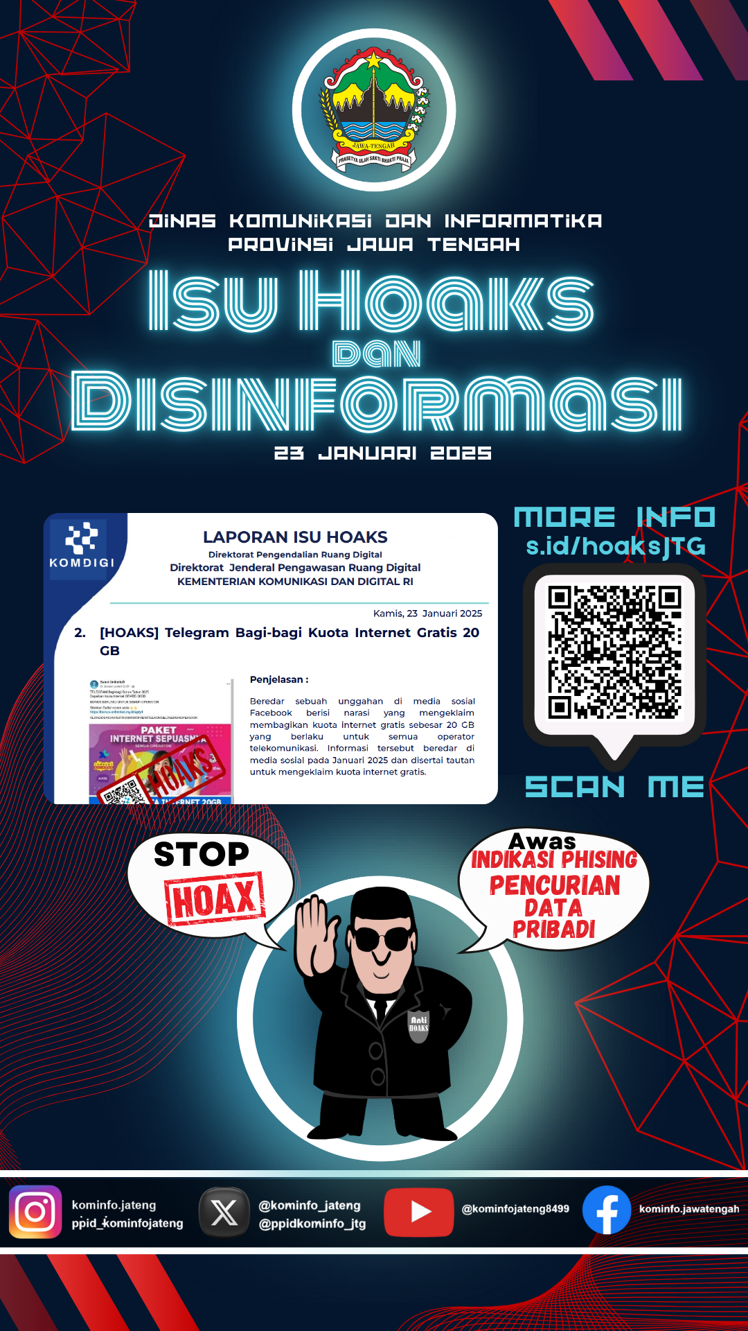 Isu Hoaks dan Disinformasi 23 Januari 2025 Grafis